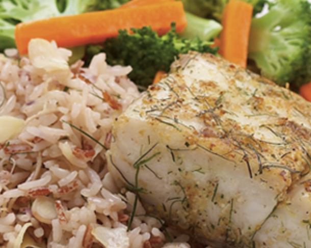 ข้าวกล้องปลาอบสมุนไพร