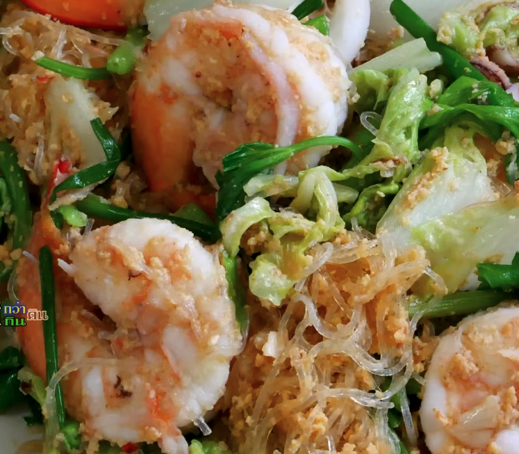 สุกี้แห้งกุ้ง